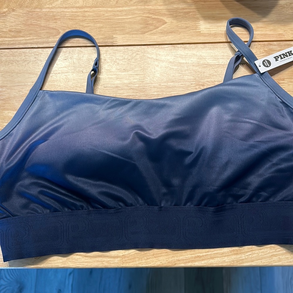 2024 Blue Ombré PINK Ultimate Sports Bra NWT